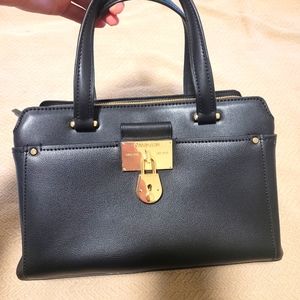 Calvin Klein Handbag/cross body black and gold medium purse